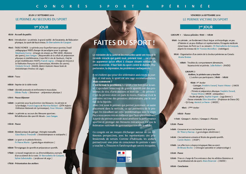 Congrès sport et périnée